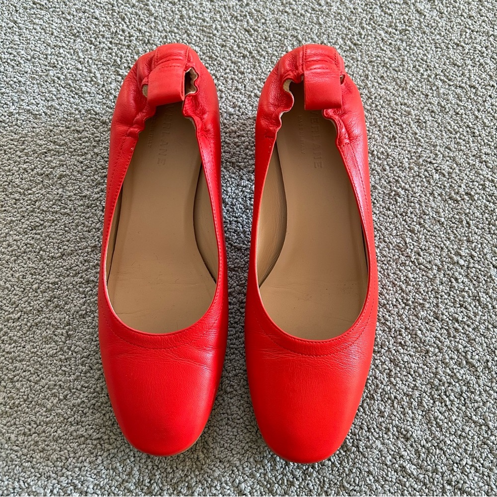Everlane The Day Heel in Poppy Red